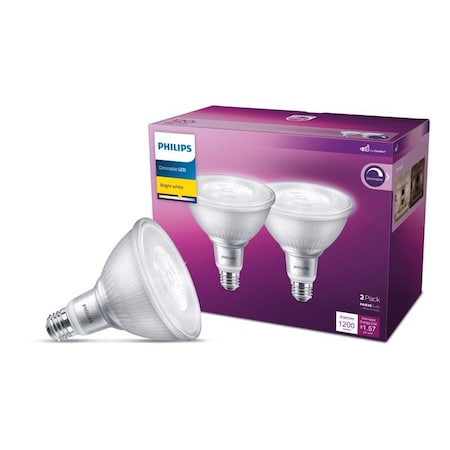Philips Philips PAR 38 E26 (Medium) LED Floodlight Bulb Bright White 120 Watt Equivalence 2 pk 570861
